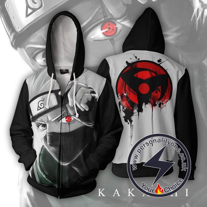 Naruto - Kakashi Sharingan Zip Up - Hoodies Jackets